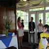 �a c'est la c�l�bration du bapt�me.  On est bien dans les bras de Tante Suzanne.
(Suzanne Quesnel, Vincent, Guillaume, Julie, Fran�oise Godbout)
2005-09-04